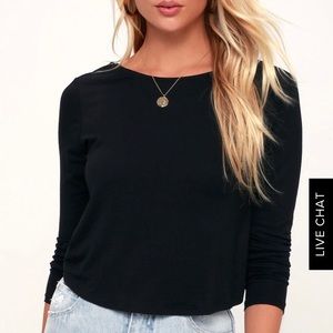 Denine black reversible top
